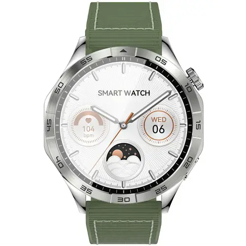 Smartwatch XO Design 4, Ecran IPS 1.43inch, Android/iOS, Monitorizare activitate, Ritm cardiac, Stres, IP68 (Verde)