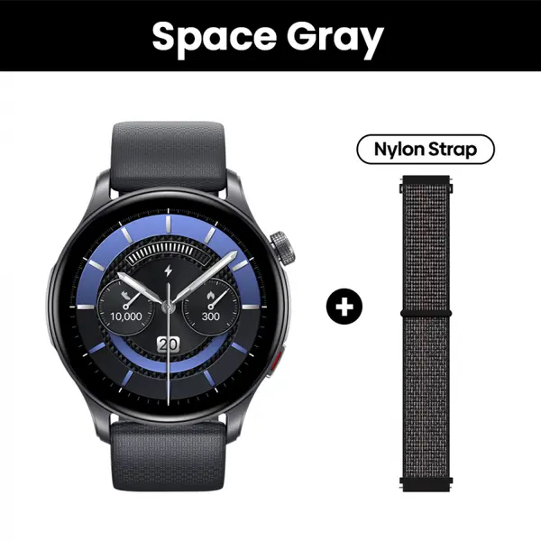 Smartwatch Zeblaze Btalk 3 GPS, Gri, 1.43 AMOLED, HRV, ECG, SpO2, Asistenta vocala, Monitorizare sanatate si menstruatie, Functii sport, Bluetooth Call, Meteo, 300 mAh, Android 5.0 or iOS 10.0