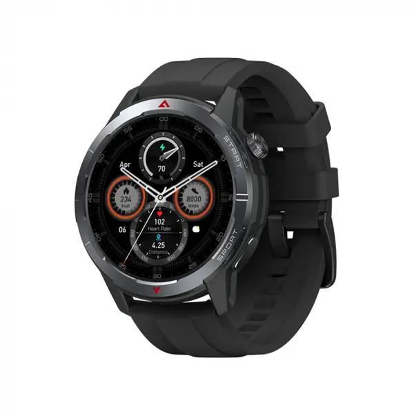 Smartwatch Zeblaze Stratos 3 Ultra Negru, 1.43 AMOLED, GPS, HR, SpO2, Apel Bluetooth, Notificari, 300mAh, App dedicata: Zeblaze Fit, Dual-band GNSS, 120+ Moduri Sport