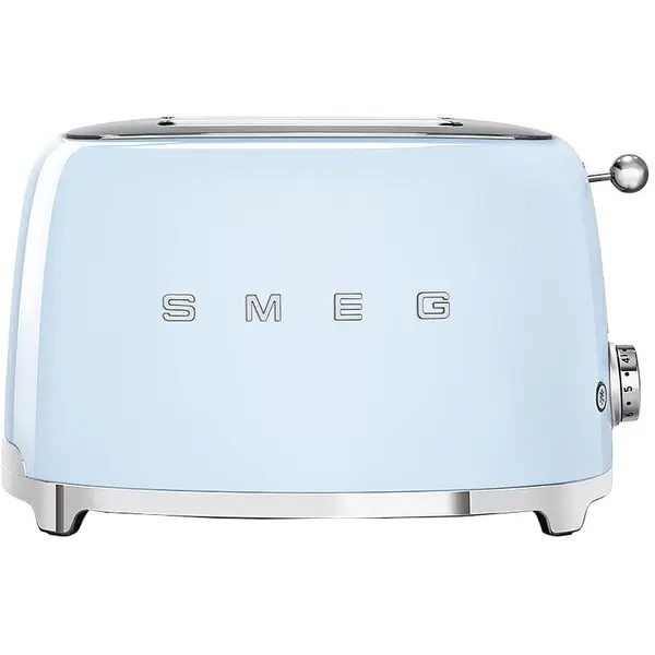 Smeg Prajitor de paine Smeg TSF01PBEU, 950 W, 2 felii, 6 niveluri pentru rumenire, Albastru