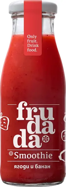 Smoothie, Căpșuni și Banane, 250 ml, Frudada