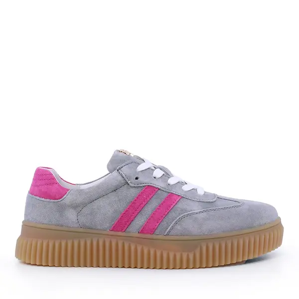 Sneaker femei Enzo Bertini gri din piele întoarsă 1391DP1410VGR