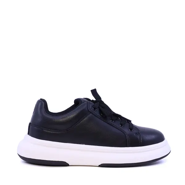 Sneakers băieți Benvenuti negri din piele 3792MP065N