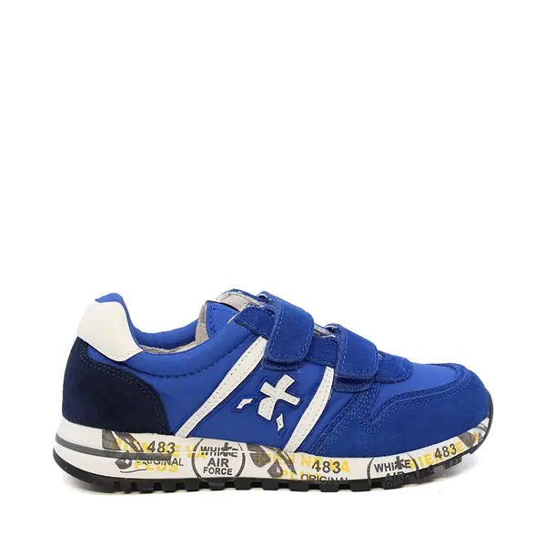 Sneakers băieți Premiata Sky V bleumarin din piele și textil 1711MP9370BL
