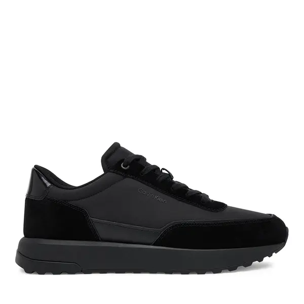 Sneakers bărbați CK Calvin Klein negri din piele și textil 2371BP1714N