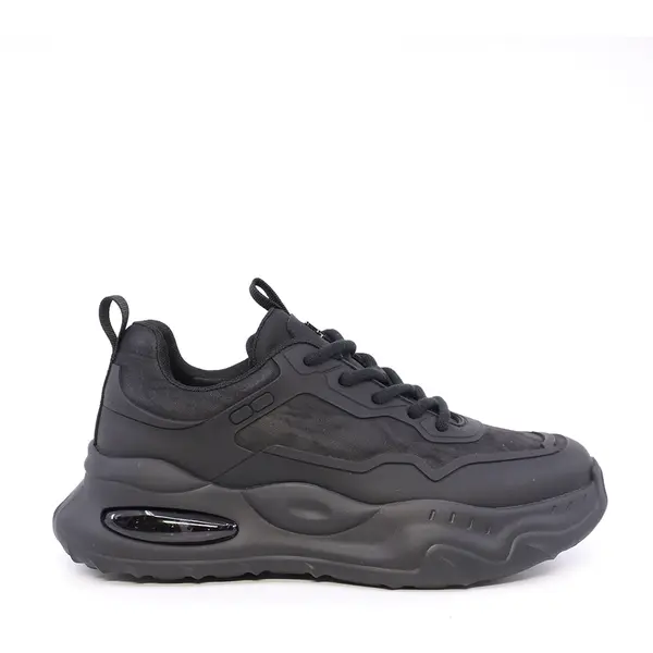 Sneakers bărbați Enzo Bertini negri din piele și textil 3660BP258N