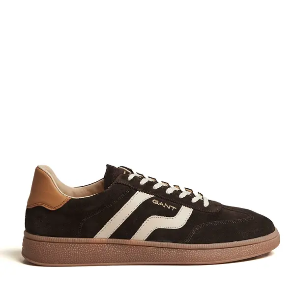 Sneakers bărbați Gant linia Cuzmo maro închis din piele întoarsă 1741BP633206VTDM