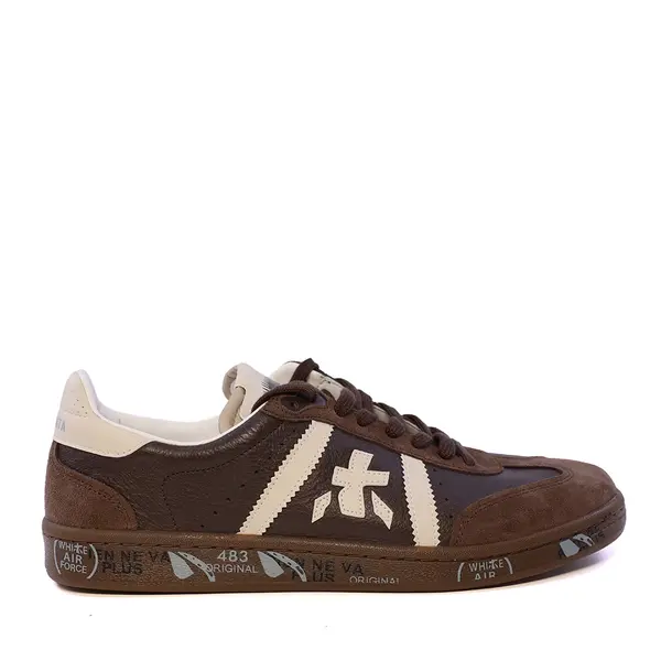 Sneakers bărbați Premiata Bonnie maro din piele 1692BP8590M