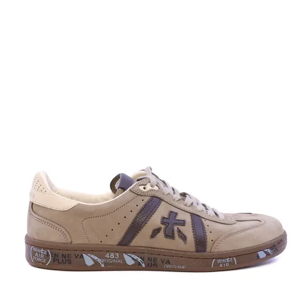 Sneakers bărbați Premiata Bonnie taupe din piele 1692BP8593TA