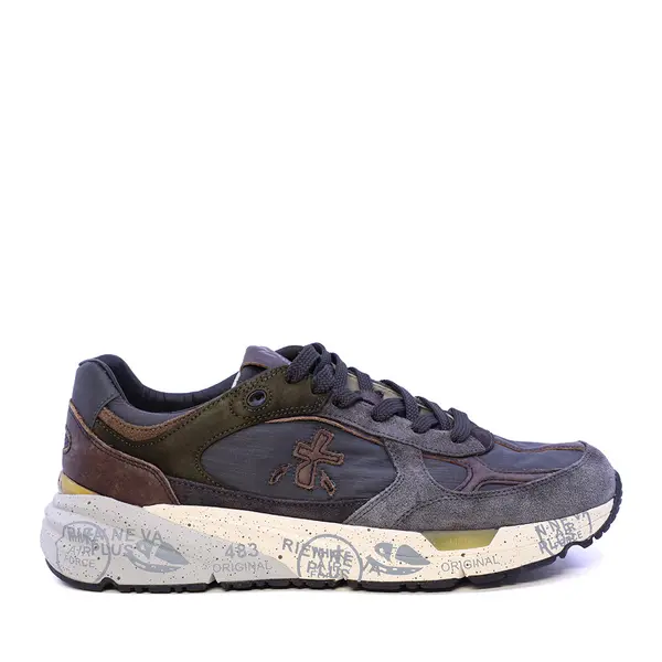 Sneakers bărbați Premiata Mase gri din piele și textil 1692BP8427GR