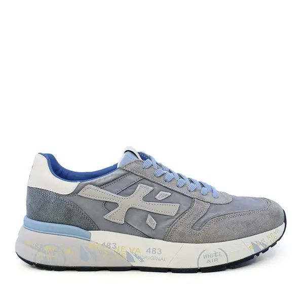 Sneakers bărbați Premiata Mick gri din piele întoarsă și textil 1691BP7247GR