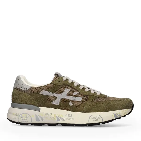 Sneakers bărbați Premiata Mick verzi din piele întoarsă și textil 1691BP8271V
