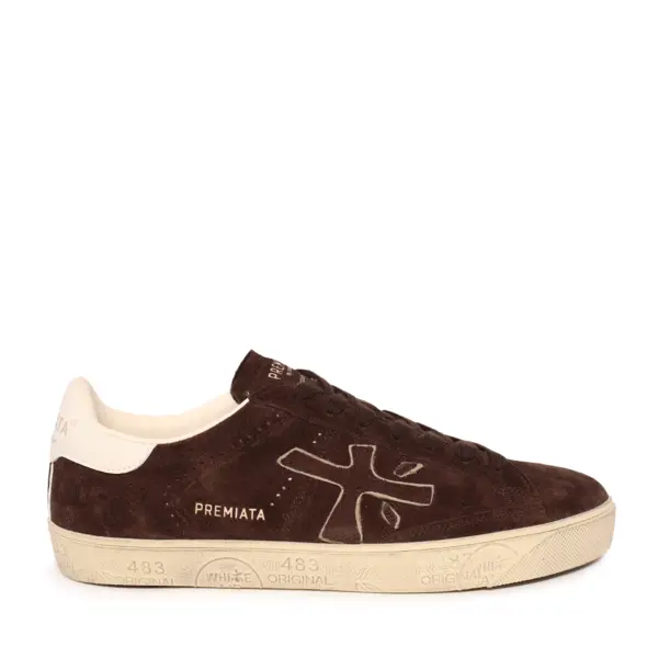 Sneakers bărbați Premiata Steven maro din piele întoarsă 1690BP7897VM