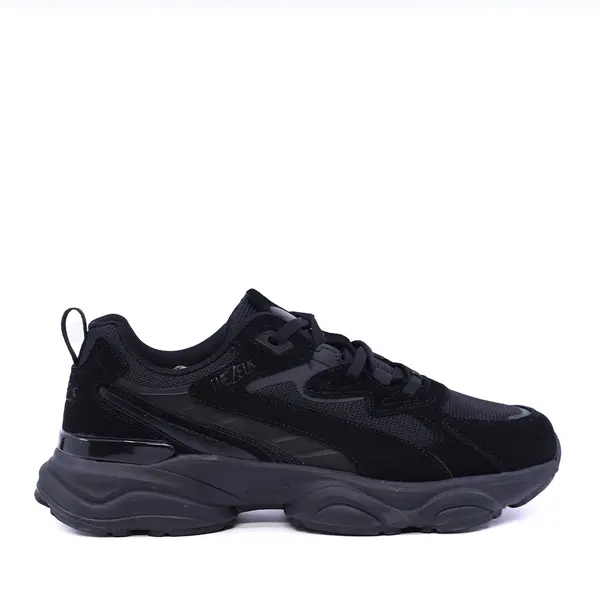 Sneakers bărbați Thezeus negri din piele întoarsă și textil 3731BPS3211VN