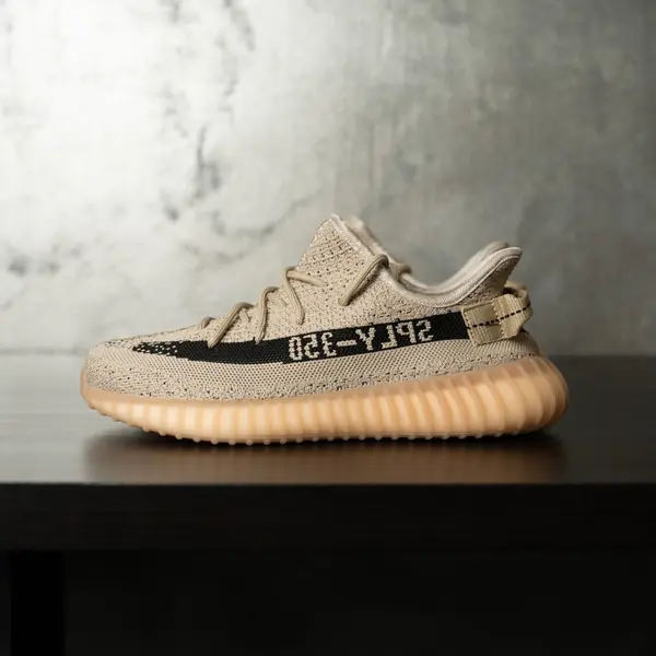 SNEAKERS BARBATI YEEZY SPLY-350 STREETWEAR BEIGE-BLACK STRIPE ABYZ21(103-9) (MĂRIME: 44)