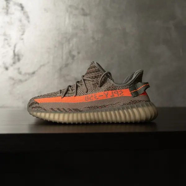 SNEAKERS BARBATI YEEZY STREETWEAR GRAY ORANGE STRIPE ABYZ25(103-6) (MĂRIME: 37)