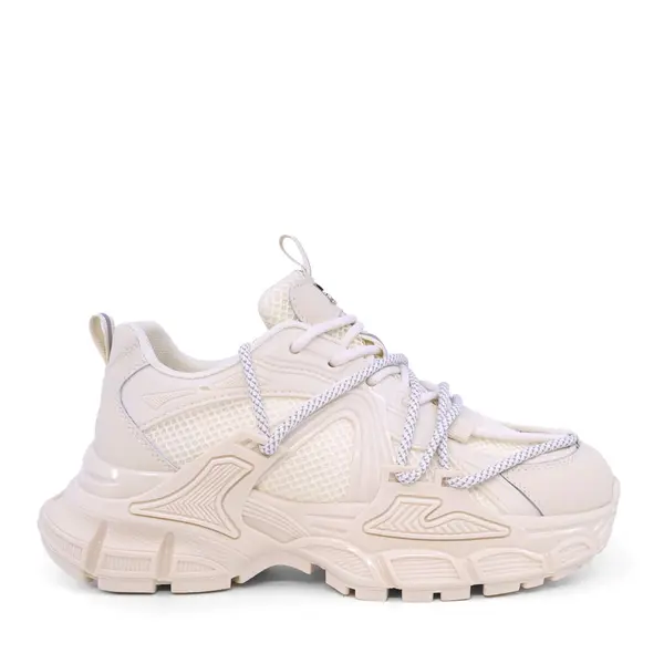 Sneakers chunky femei Luca di Gioia bej din piele și textil 3847DP700BE