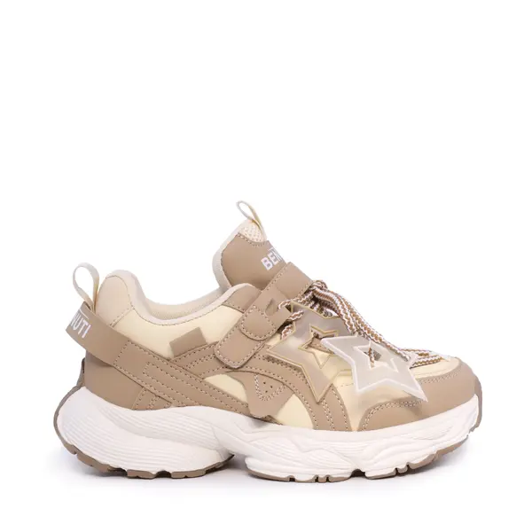 Sneakers copii Benvenuti bej din piele și textil 3790fp160be
