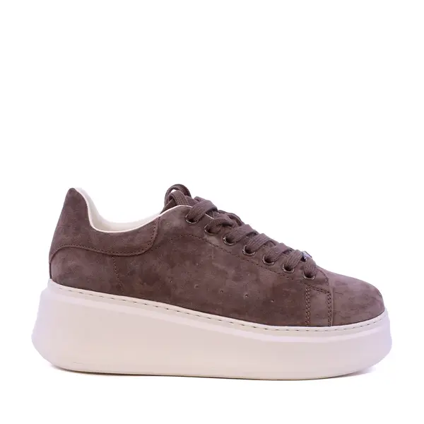 Sneakers femei Benvenuti maro din piele întoarsă 3742DP002VM