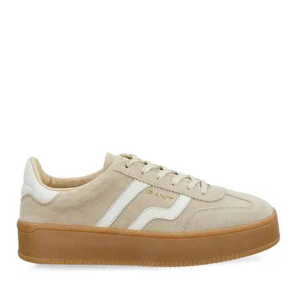 Sneakers femei Gant linia Cuzmani bej din piele întoarsă 1741DP533203VBE