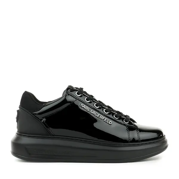 Sneakers femei Karl Lagerfeld Kapri Karl NFT negri din piele lăcuită 2050DP62525LN