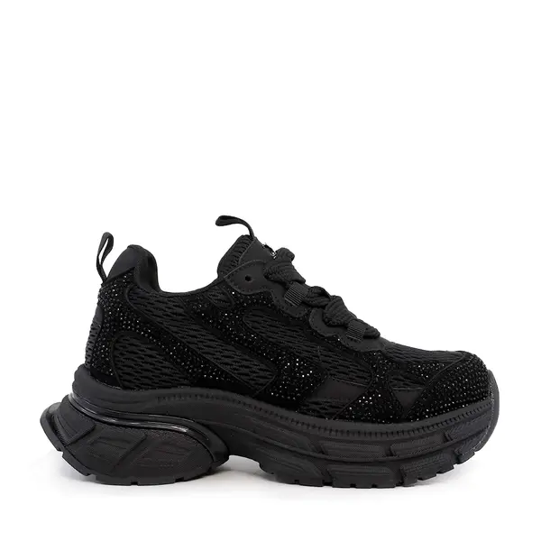 Sneakers femei Luca di Gioia negri din piele și textil 3841DP293N