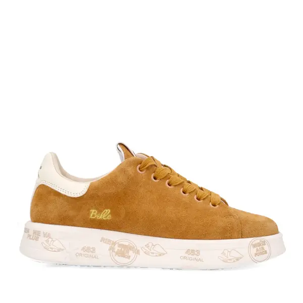 Sneakers femei Premiata Belle cognac din piele întoarsă 1692DP8628VCO