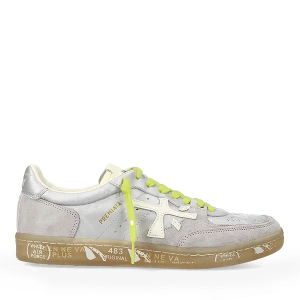 Sneakers femei Premiata BSKT Clay D argintii din piele 1699DP7320AG