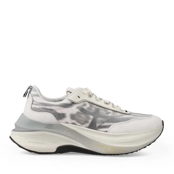 Sneakers femei Premiata Hill albi din piele și textil 1691DP7507A