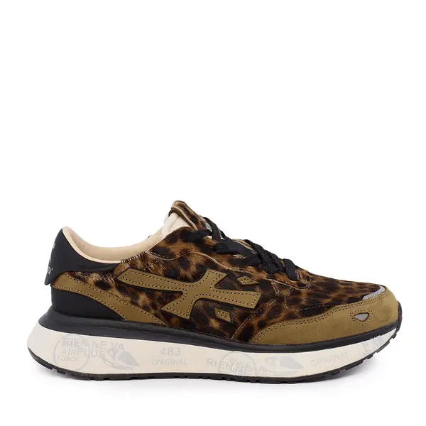Sneakers femei Premiata Lauryn animal print din piele 1690DP7781LEO