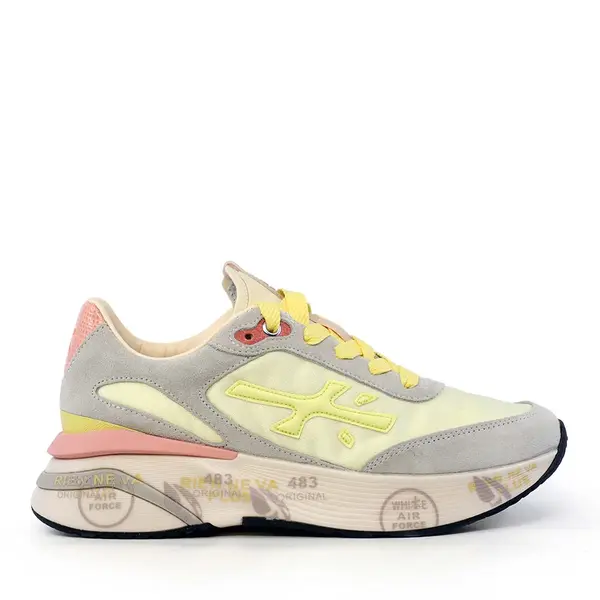 Sneakers femei Premiata Moerun-D verzi din piele și textil 1691DP8081V