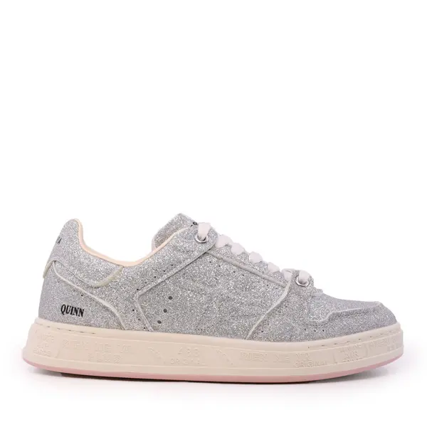 Sneakers femei Premiata QiunnD argintii din piele naturală 1698DP6946AG