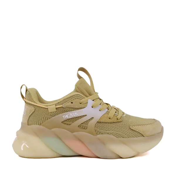 Sneakers femei Thezeus galbeni din piele întoarsă și material textil 3731DPS8213VG