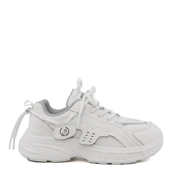 Sneakers fetițe Benvenuti albi din piele 3791FP002A