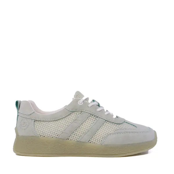 Sneakers perforați femei Benvenuti verde mentă din piele și textil 1991DPF0620VV