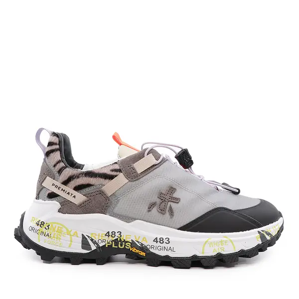 Sneakers sport femei Premiata Cross D multicolori din piele întoarsă 1694DP2590N