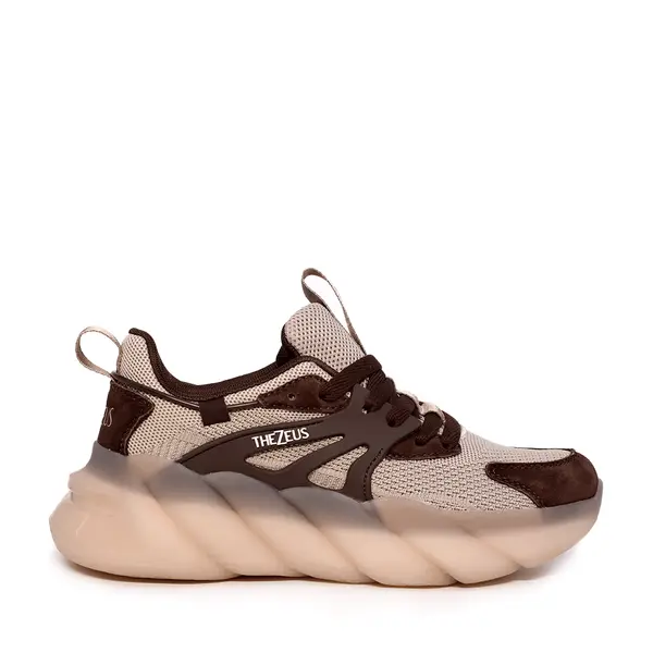 Sneakers Thezeus maro din piele și textil 3730dps8213vm