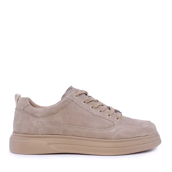 Sneakers ușori bărbați Benvenuti bej din piele întoarsă 3851bp612vbe