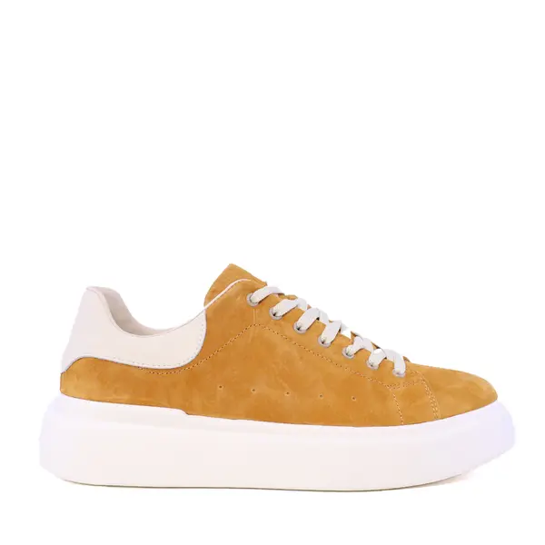Sneakers ușori bărbați Benvenuti galbeni din piele întoarsă 1921BP0079VG