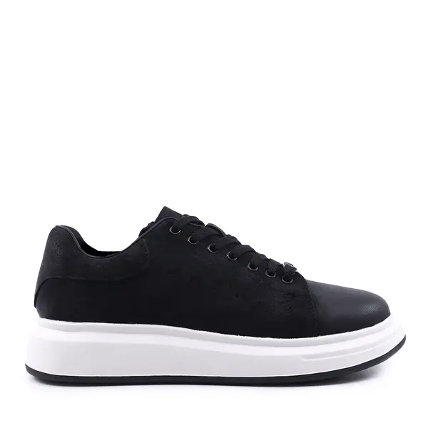 Sneakers ușori bărbați Benvenuti negri din piele nabuk 3851BP312NN