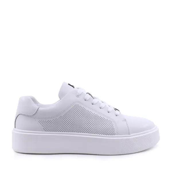 Sneakers ușori bărbați Luca di Gioia albi din piele 3911BP781A