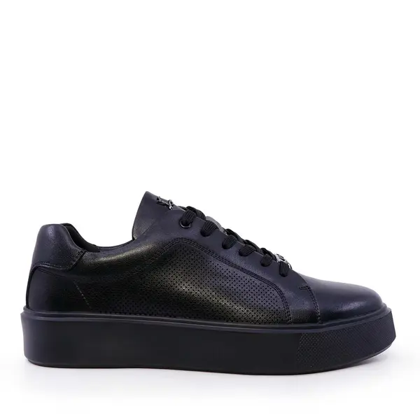 Sneakers ușori bărbați Luca di Gioia negri din piele 3911BP781N