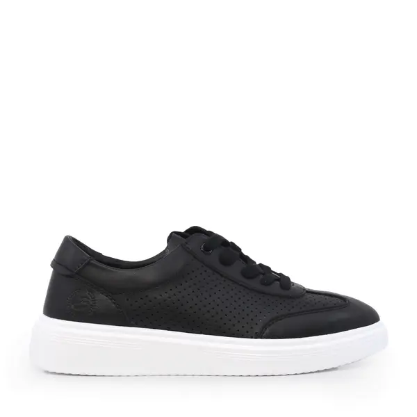Sneakers ușori femei Benvenuti negri din piele 1991DPF0220N