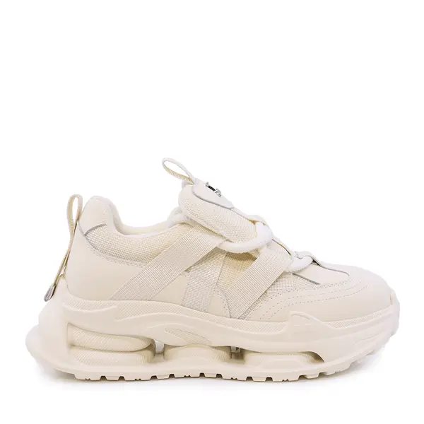 Sneakers ușori femei Luca di Gioia albi din piele și textil 3841DP299A