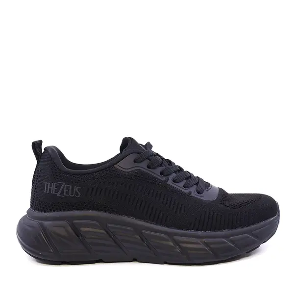 Sneakers ușori femei Thezeus negri din textil 3731DPS5001N