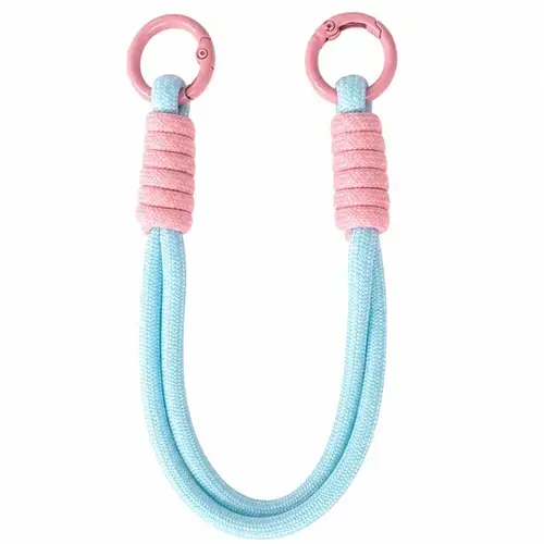 Snur de mana Lemontti pentru telefon Braided, 26cm, Albastru / Roz