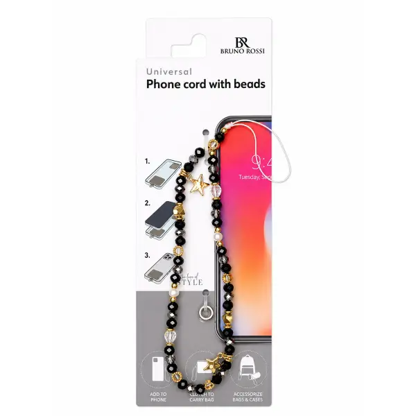 Snur Telefon cu Margele Bruno Rossi BT-04, Multicolor