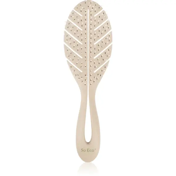 So Eco Biodegradable Detangling Leaf Brush perie compostabilă pe părul umed 1 buc