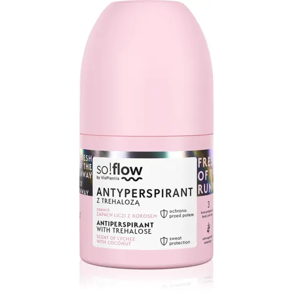 so!flow Antiperspirant antiperspirant roll-on pentru femei Scent of Lychee with Coconut 50 ml