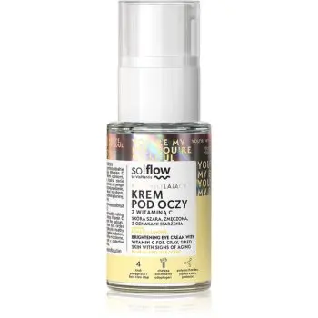 so!flow Brightening Eye Cream With Vitamin C cremă de ochi detoxifiantă și iluminatoare cu vitamina C
